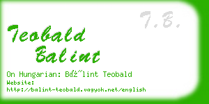 teobald balint business card